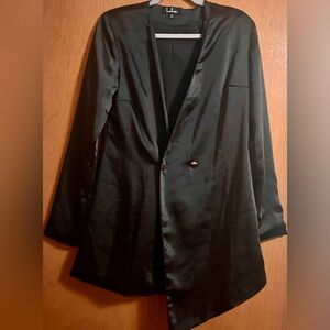 Oversize silk blazer